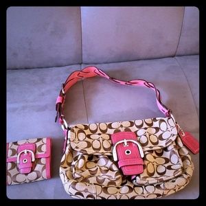New Coach bag with wallet